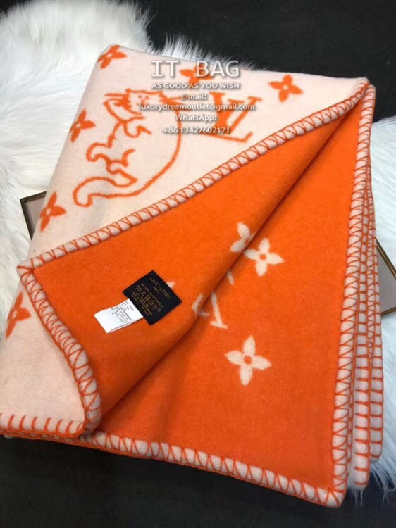 Louis Vuitton NEO Monogram Blanket Orange